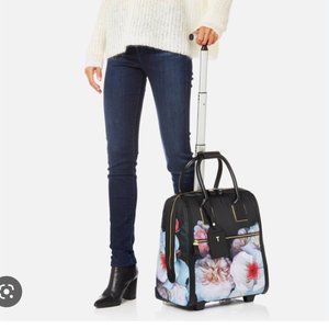 Ted Baker Evi Chelsea Black floral Weekender Travel Bag suitcase roller